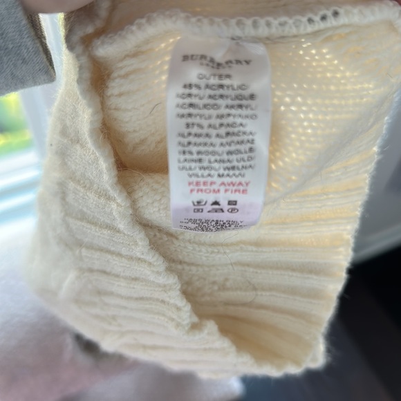 BURBERRY GIRLS ALPACA BLEND SWEATER - Picture 6 of 6